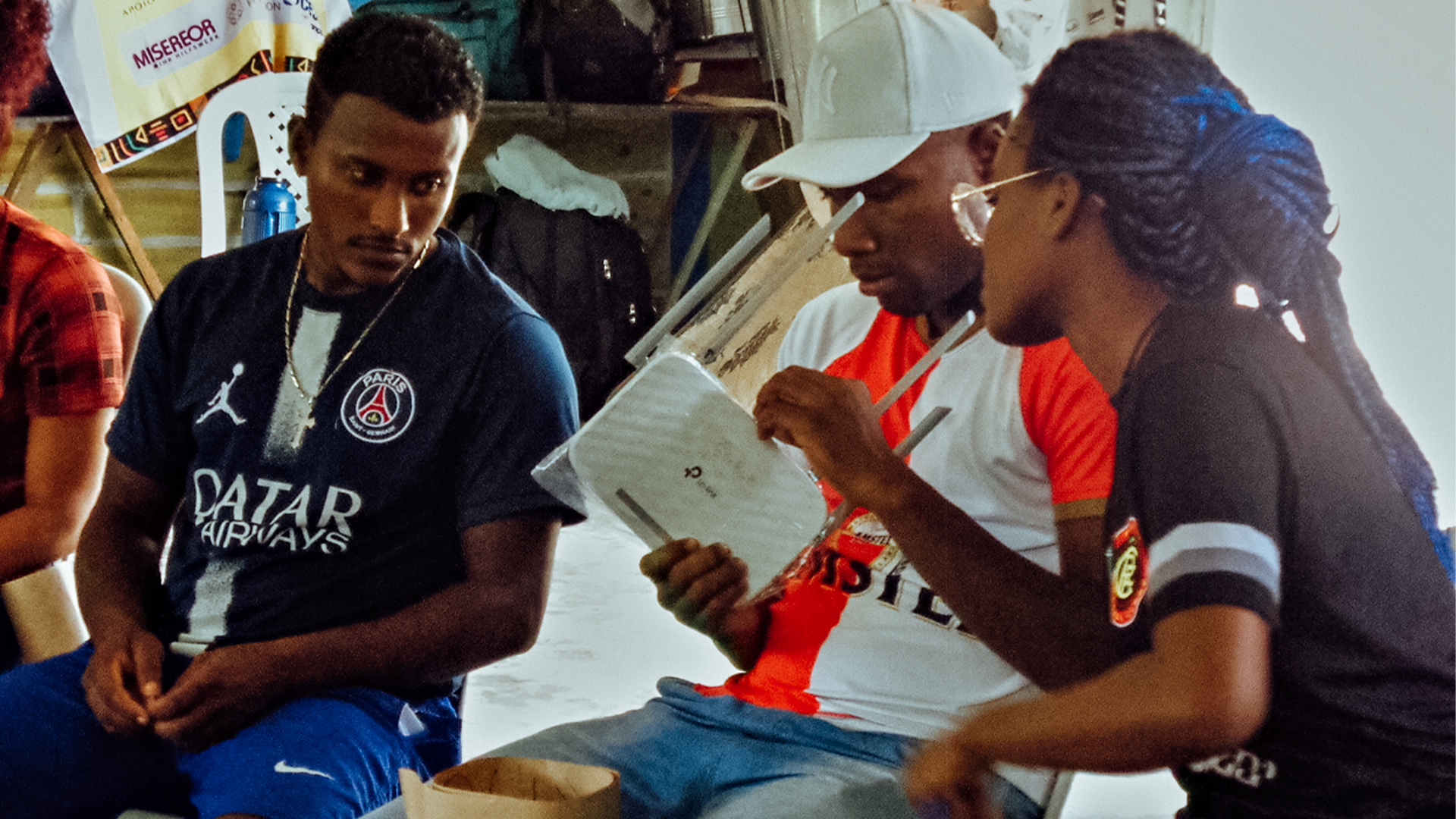 Alunos da formação em encontro no quilombo Santa Joana